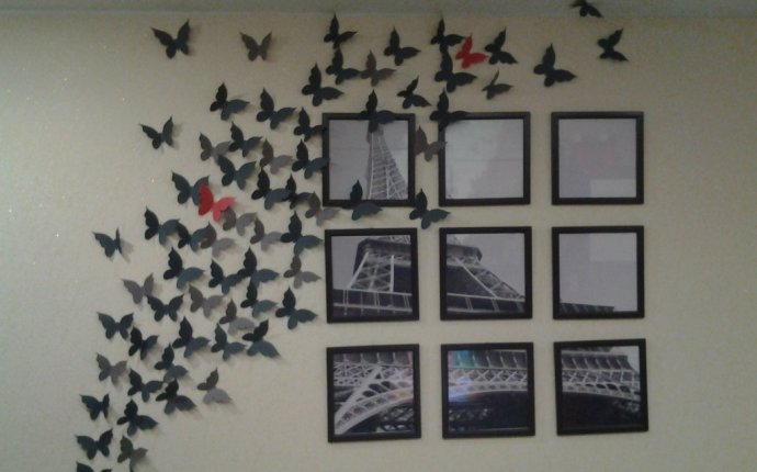 Бабочки на стене - декор своими руками, украшение, 87 фото